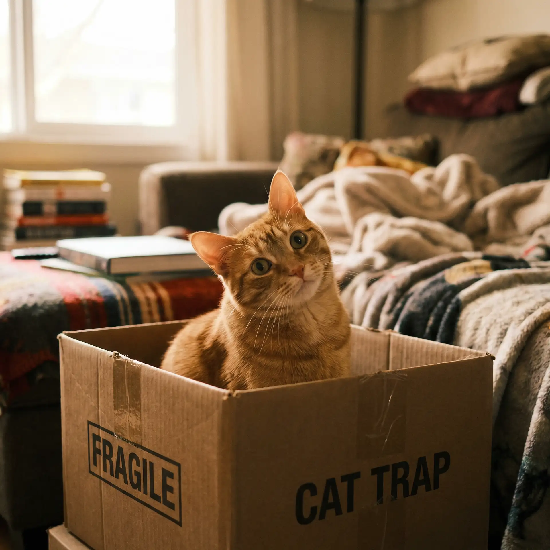 橘猫躲在纸箱里 - 亚马逊上调会员费
