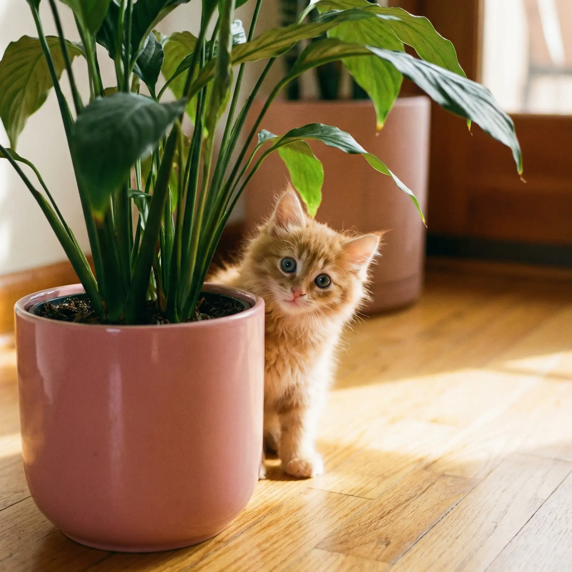 小猫从花盆后探头 - 亚马逊上调会员费